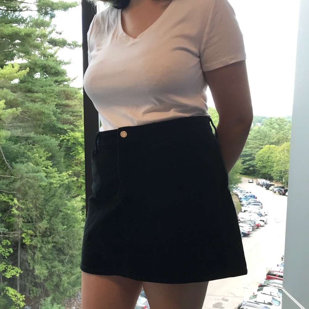 Black Velvet Mini skirt